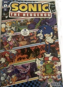 Sonic the Hedgehog #1 5to aniversario variante 1:50 IDW minorista incentivo RI-C - Imagen 1 de 1