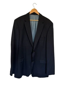 Hugo Boss Modern Fit Blue Luxury Wool Blazer Jacket 48L - Picture 1 of 10