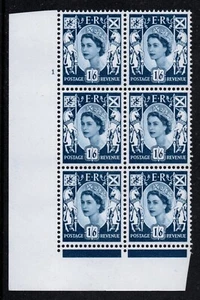 GB 1968 Pre Decimal Scotland SG S13 1/6d Cyl 1 No dot Block of 6 U/M  (TT276) - Picture 1 of 1