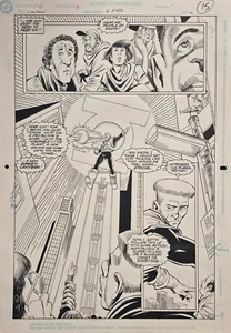 Green Lantern #9 página #15 Joe Staton arte cómic original Guy Gardner 1990 - Imagen 1 de 3
