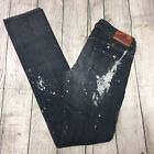 PRPS Jeans Factory Distressed And Embellished Black Bleached Women's Size 27 EUC