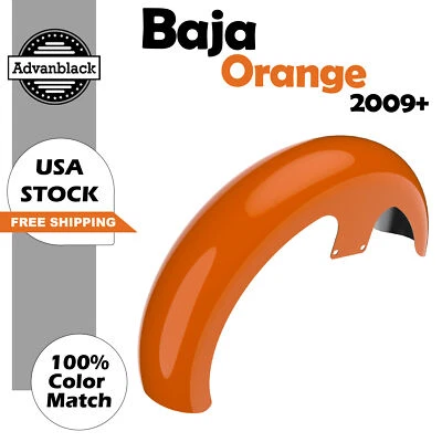 Baja Orange 21" Reveal Wrapper Hugger Front Fender Fits Harley Touring 09+ - Image 1 of 4