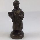 Heredities Bronze Figurine Boy Teddy Bear Dressing Gown Slippers Books 18911