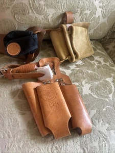 Klein Tools Leather Pocket Electrician’s Tool Belt Pouch Bag Hammer Loop 18PRS - Picture 1 of 9