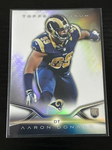 2014 Topps Platinum Aaron Donald #112 Rams Rookie Refractor - Picture 1 of 2