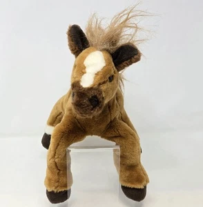 Animal Alley Toys R Us cavallo marrone peluche criniera marrone peluche vintage floppy - Foto 1 di 10