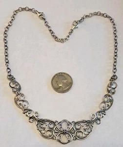 SOUTHWESTERN Carolyn Pollack Sterling Silver Ornate Wire Work Swirling Necklace - Picture 1 of 7