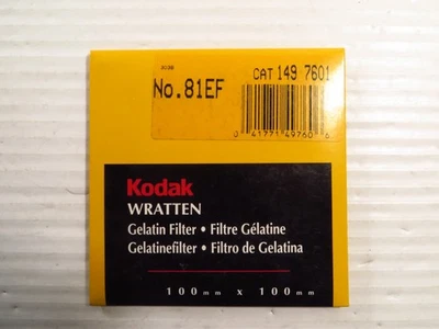 KODAK WRATTEN GELATIN FILTER 100mm x 100mm 81EF cat 1497601, NEW SEALED - Image 1 of 2