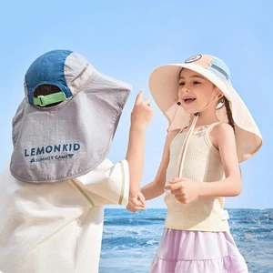 Cappello da Sole in Poliestere per Bambini Cappello a Tesa Larga Attività Outdoor - Foto 1 di 17