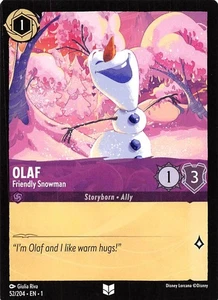 Olaf Friendly Snowman 52/204 The First Chapter Disney Lorcana 014945 - Picture 1 of 2