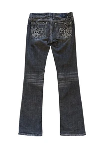 Miss Me Jeans Damen Boot Low Rise Embellished Distressed Stretch Grau Gr. 29 - Bild 1 von 13