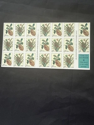 US SCOTT 3126 - 3127a BOOKLET OF 20 BOTANICAL PRINTS STAMPS 32 CENT FACE MNH - Image 1 of 2
