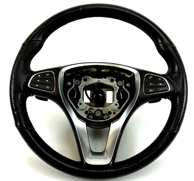 16-19 Mercedes GLE GLS Brown Leather Sport Steering Wheel OEM A0004605403 - Image 1 of 4