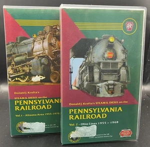 Donald Krofta's Steam & Diesel On The Pennsylvania Railroad Vols 1&2 On VHS Tape - Imagen 1 de 8
