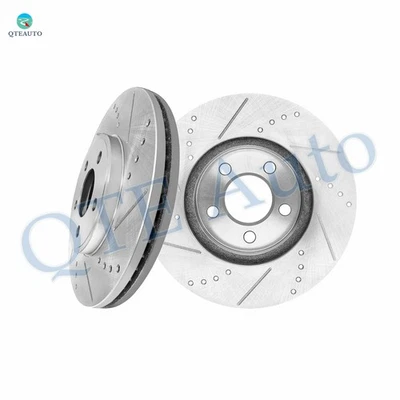 Rotores de disco de freio dianteiros perfurados com fenda 305,2 mm para 2003-2011 Ford Crown Victoria - Imagem 1 de 4