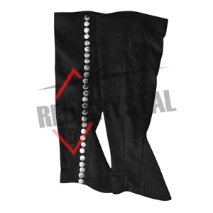 Black Canvas Over-The-Knee Gaiters - F & I War, Revolutionary War Reenactment - Picture 1 of 4