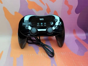 Pre-Owned Tested Works Nintendo Wii Classic Controller Pro-Black - Picture 1 of 4