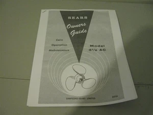 1970s Sears 3.5 Air cooled owners booklet outboard motor - Picture 1 of 6