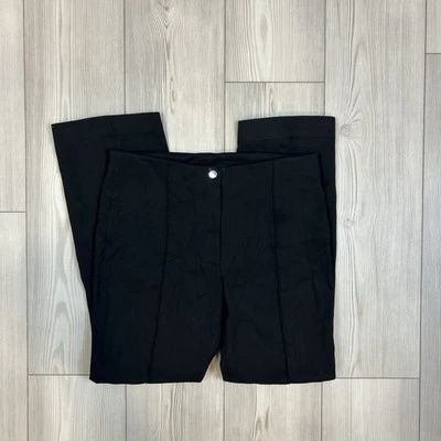 Pantalones acampanados de buceo recortados Helmut Lang para mujer talla 8 en mezcla de lana negra Foto 1 de 4