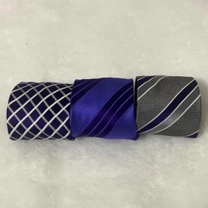 Donald J Trump 3 lila/grau/weiße Herren Seidenkrawatten - Bild 1 von 4