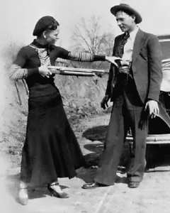 Bonnie und Clyde amerikanisches Gangsterporträt, Gang 8""x 10"" Foto 312 - Bild 1 von 2