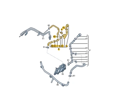 全新 大众 TIGUAN 5N 冷却软管管 5N0122157BM 5N0-122-157-BM — 第 1/4 张图片