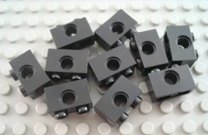 LEGO Lot of 10 Black 1x2 Technic Brick Pieces - Picture 1 of 1