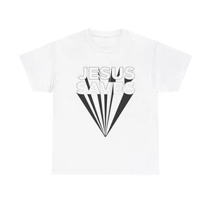 Camiseta Jesus Saves Christian Religious Unisex Algodón Pesado - Imagen 1 de 29