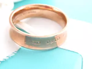 TIFFANY & CO RUBEDO EDICIÓN LIMITADA 1837 BANDA DE ANILLO TALLA 6,5 BOLSA - Imagen 1 de 4