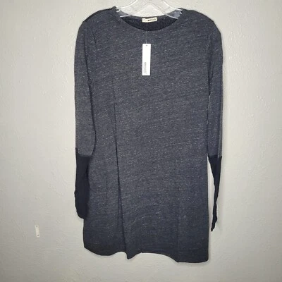 Camisa Lamade feminina tamanho médio cinza preta malha top cruzado costas manga longa nova com etiquetas - Imagem 1 de 4