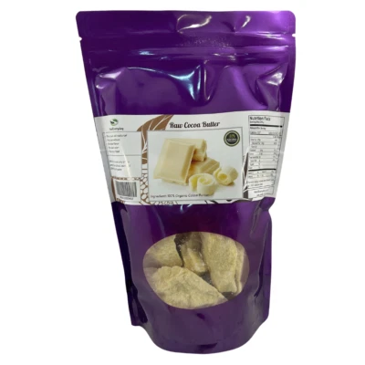 Rohe Kakaobutter 1 Pfund - 100 % reine unraffinierte Bio-Schokoladenbohne LEBENSMITTELQUALITÄT A - Bild 1 von 4