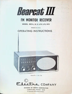 Bobcat III FM Monitor Ricevitore Istruzioni Funzionante 1973 Electra Co - Foto 1 di 2