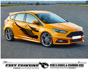 GRANDES alas de ángel vinilo gráficos coche furgoneta pegatinas laterales calcomanías, diversión tribal - Imagen 1 de 2