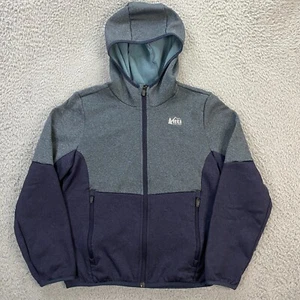 REI Co-Op Hoodie Kids Medium 10-12 Fleece Full Zip Pockets Hiking Camping - Picture 1 of 8