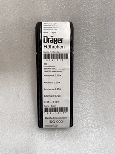 TUBO DE DETECCIÓN DE GAS DRAGER/DRAEGER AMONÍACO 0,25/a 0,25-3 PPM 8101711 - Imagen 1 de 1