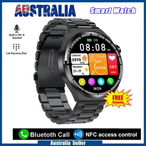 Bluetooth Call Smart Watch Men Sport Tracker Heart Rate Blood Monitor Waterproof - Picture 1 of 12