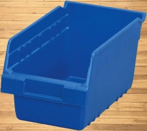 Akro-Mils 30090 Plastic Nesting ShelfMax Storage Bin Box, Blue, (10-Pack) - Picture 1 of 1
