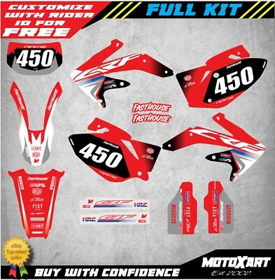 Kit Gráfico Completo Personalizado ESTILO PROFESIONAL HONDA CRF 450 X 2005 - 2016 Calcomanías  Foto 1 de 4