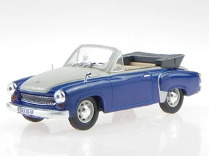 Wartburg 311-2 Convertible blue creme GDR Ostalgie deluxe diecast modelcar 1:43 - Picture 1 of 4
