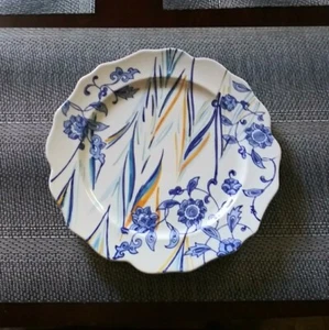Anthropologie Fusion Plates Set Of 3 Scalloped Edges 10” Blue - Picture 1 of 15