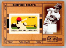 2010 Panini Century Collection Souvenir Stamps Will Clark 25/25 Patch SP READ