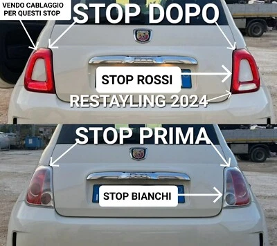 CABLAGGIO MODIFICA STOP  FARI POSTERIORI FANALINI FIAT 500 ABARTH RESTYLING2025 - Image 1 of 4
