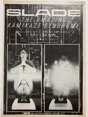 SLADE 1983 original POSTER ADVERT THE AMAZING KAMIKAZE SYNDROME - Image 1 of 3