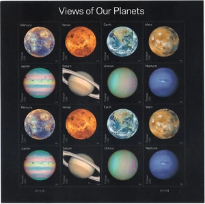 Scott #5076a (5069-76) Views of Our Planets Sheet of 16 Stamps - MNH - Picture 1 of 2