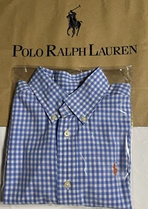 Polo-Ralph Lauren Boys Checkered Long Sleeve Button Up Shirt - Size 5-B187 - Picture 1 of 8