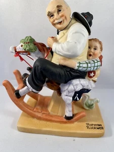 "GRAMPS AT THE REINS"" Norman Rockwell Estatuilla de Porcelana de Colección 1980 Danbury Como Nueva - Imagen 1 de 11