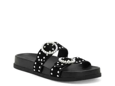 NEW Rebecca Minkoff Women Veeoleeta Faux Pearl Two Strap Adjustable Slide Sandal - Image 1 of 4
