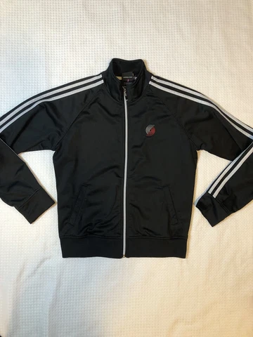 Adidas- Men’s - Medium - Portland Trailblazers NBA Warm up Track Jacket  - Black Cover
