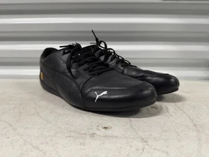 PUMA Men's Ferrari MS Drift Cat US Navy Black Leather Driving Shoes Size 12 - Picture 1 of 7