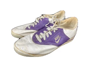 Nike Women's Shoes Vintage OG 80s White Purple Size 9 870103 KC5 As Is Repair - Picture 1 of 12